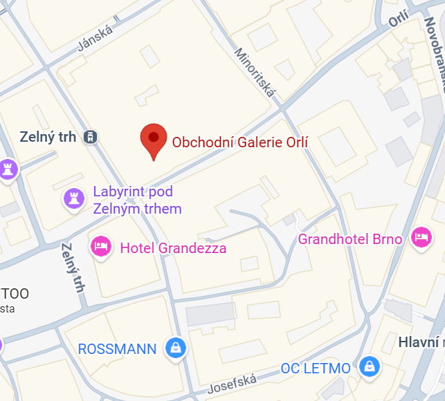 mapa kontakt gofy piercing brno